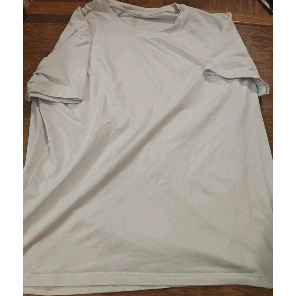 ALO Yoga Men’s XL White Conquer Reform Performance Crewneck T-Shirt Gym Running